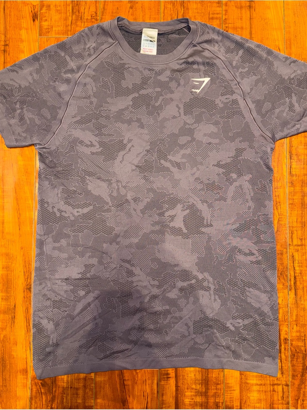 Gymshark Men's Charcoal Camo Seamless T-Shirt